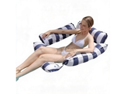 Anel de Natação Flutuante para Adultos Relaxarem na Piscina e na Praia HENTEN HOME 110x100 Cm