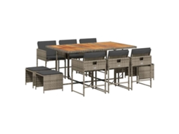 Garden Dining Set, Garden Dining Sets Vidaxl Cinzeto Rattan / Vime (n/a)