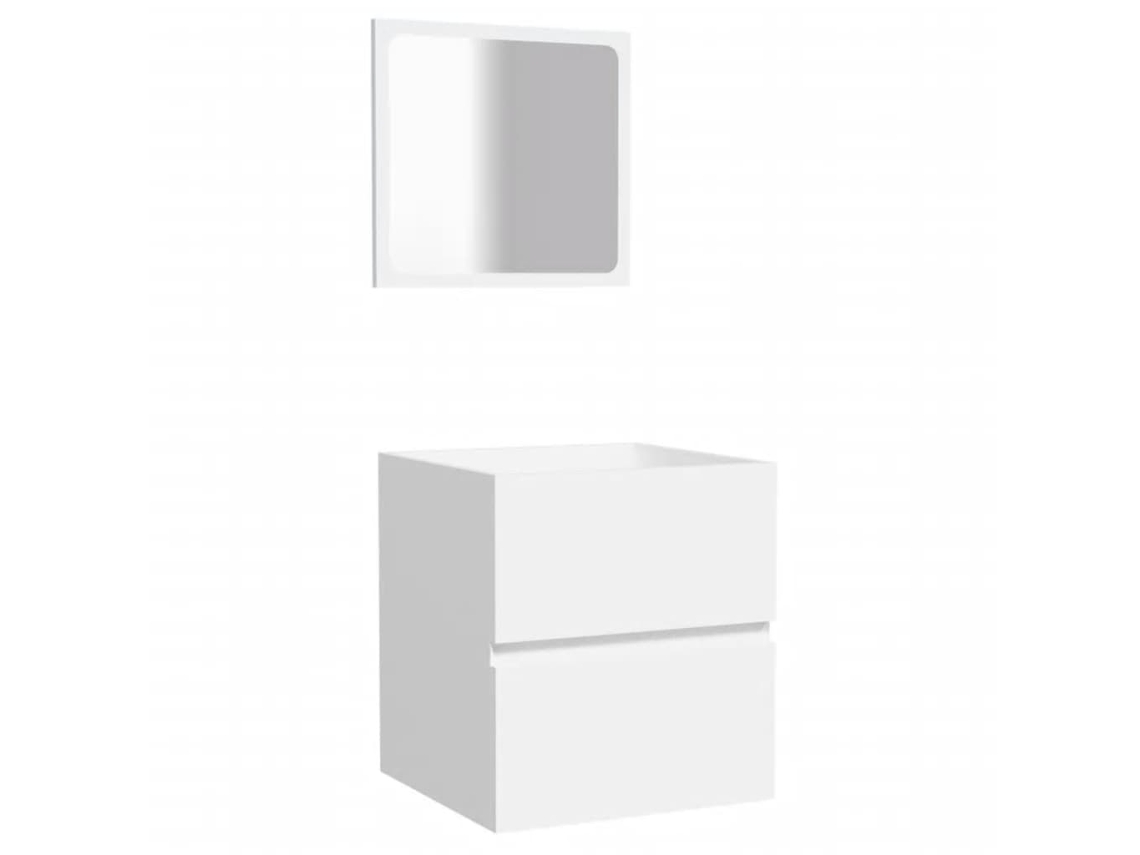 Bathroom Cabinet With Mirror, Bathroom Cabinets With Mirrors Vidaxl Branco Madeira Processada (n/a)