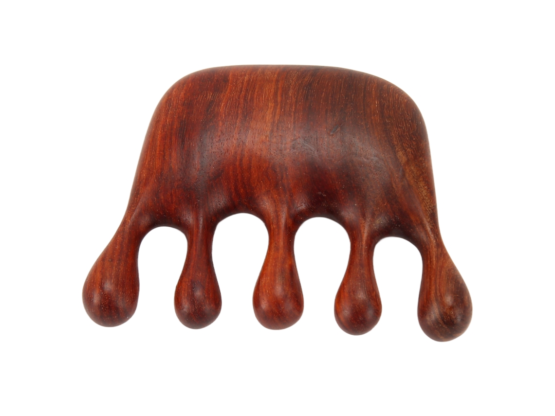 Pente De Massagem De Sândalo Rosewood Para Aliviar Estresse E Cuidado Com O Cabelo
