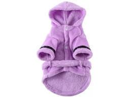 Pijamas E Roupão De Banho Com Capuz Para Pets De Algodão Macio Espesso Super Absorvente