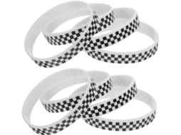 Uonlytech Conjunto De 40-pulseiras Silicone Xadrez E Pulseiras Esportivas Para Festas Aniversário Festivais Carros