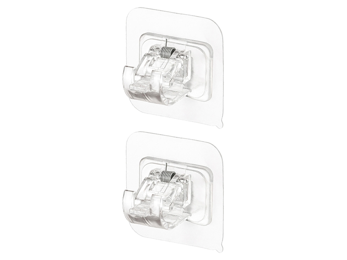 Suporte autoadesivo para varão de cortina, sem necessidade de furar, para banheiro e cozinha.