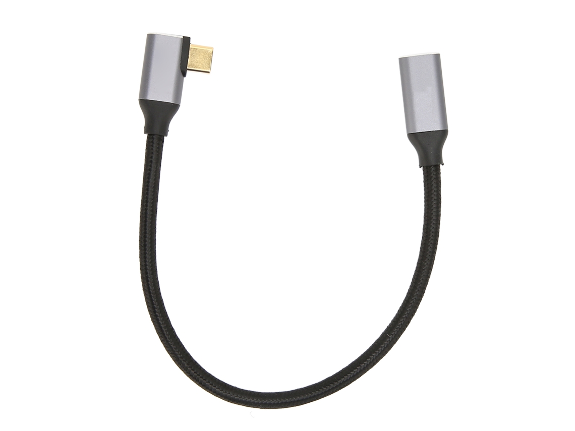 2026zentro-cabo Usb C Para Usb C 3.1 Gen 2 Ângulo 90 Graus 100w 4k 60hz 10gbps 0.25m