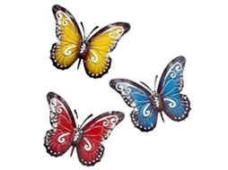 Borboleta Grande de Metal para Decoração Jardim Externo BRILVIBERA