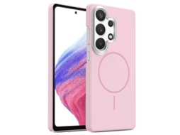 Capa Para Samsung Galaxy A53 5g Fina Circular Magsafe À Prova De Choque Dourada Em Policarbonato Rosa