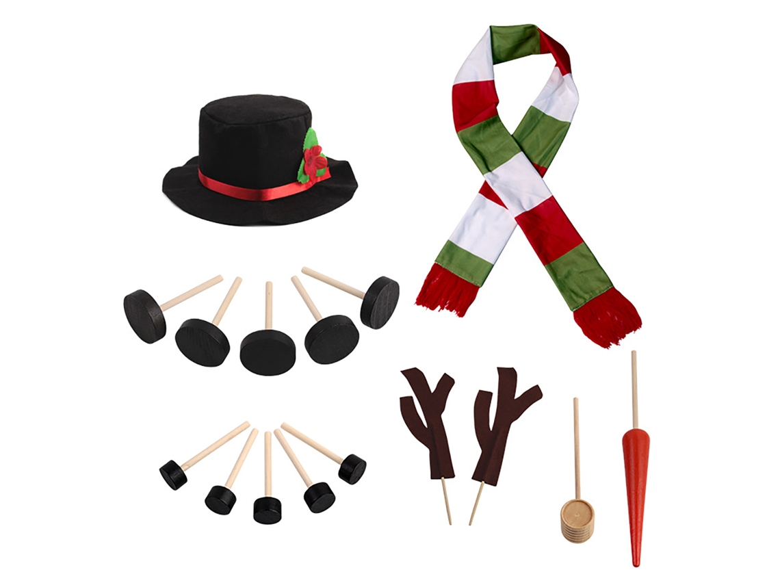 Laxiscreed Conjunto De 16 Bonecos De Neve Para Decoração De Natal Com Botões De Madeira