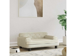 Vidaxl Cama 70x45x30 Cm Veludo Cor Creme