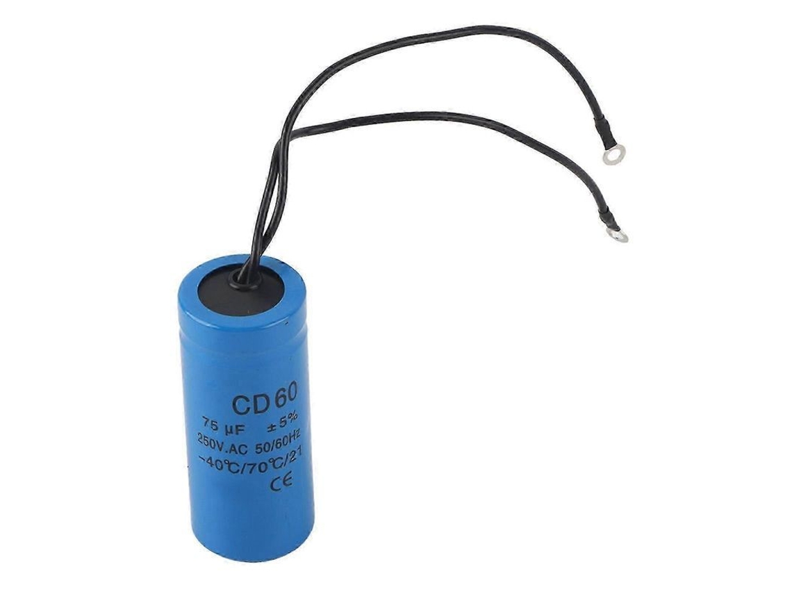 Capacitor de Arranque YURU Cd60, 75uf, 250v, Para Motor, Geladeira, Ar condicionado, Máquinas de lavar