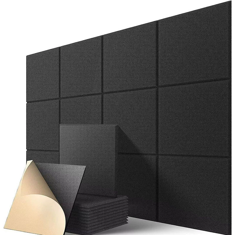 Painéis Acústicos CHRUI Poliéster Alta Densid 30x30cm 12 Un (preto)