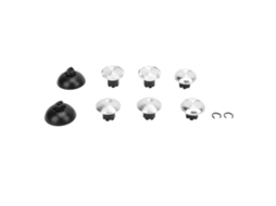 Joysticks analógicos de liga de alumínio para comandos Edge, Elite e Switch Pro, com 2 joysticks padrão, 2 baixos e 2 altos prateados MARCA