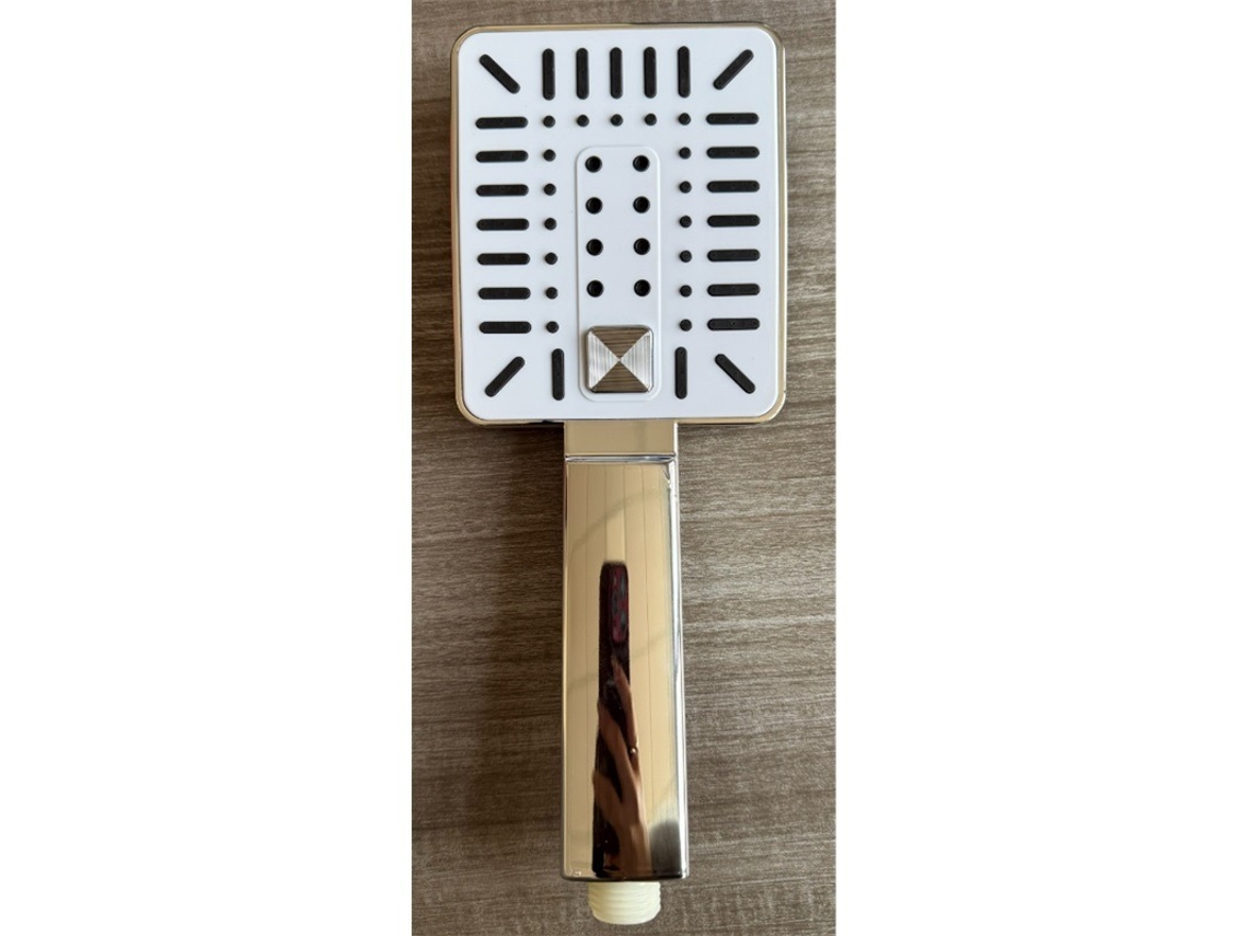Chuveiro Dourado 5 Funções 5 Jatos Alta Pressão Luxo 10x26cm