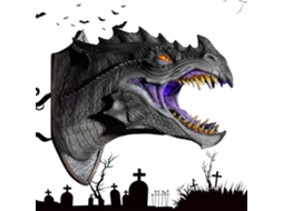 Cabeça De Dragão Para Parede | Escultura De Olho Em Led 3d | Suporte Iluminado Em Led