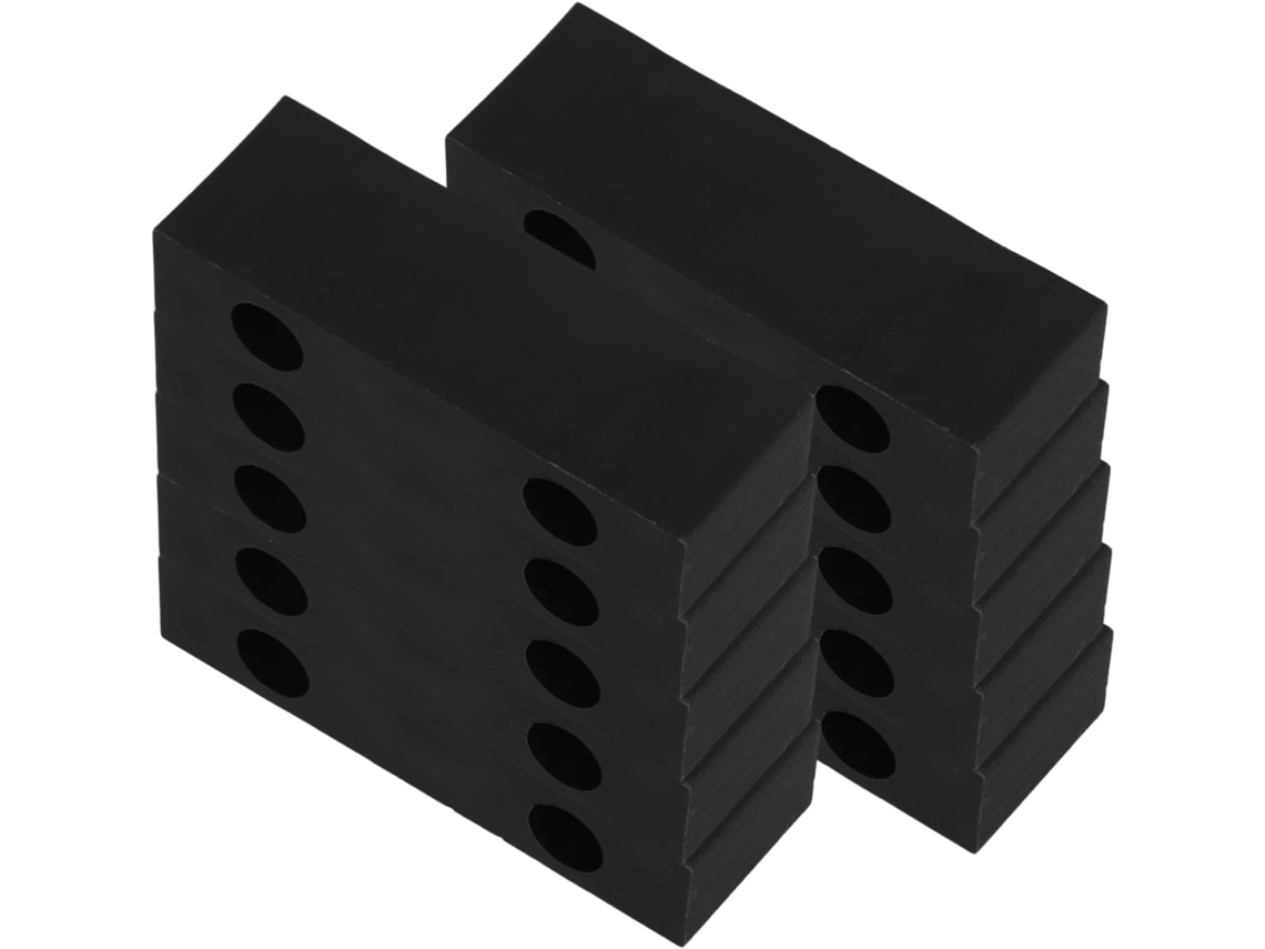 Popetpop 10 Peças Travas De Janela Deslizante Com Furos Duplos, Batente De Plástico 20mm Altura, Barras De Segurança