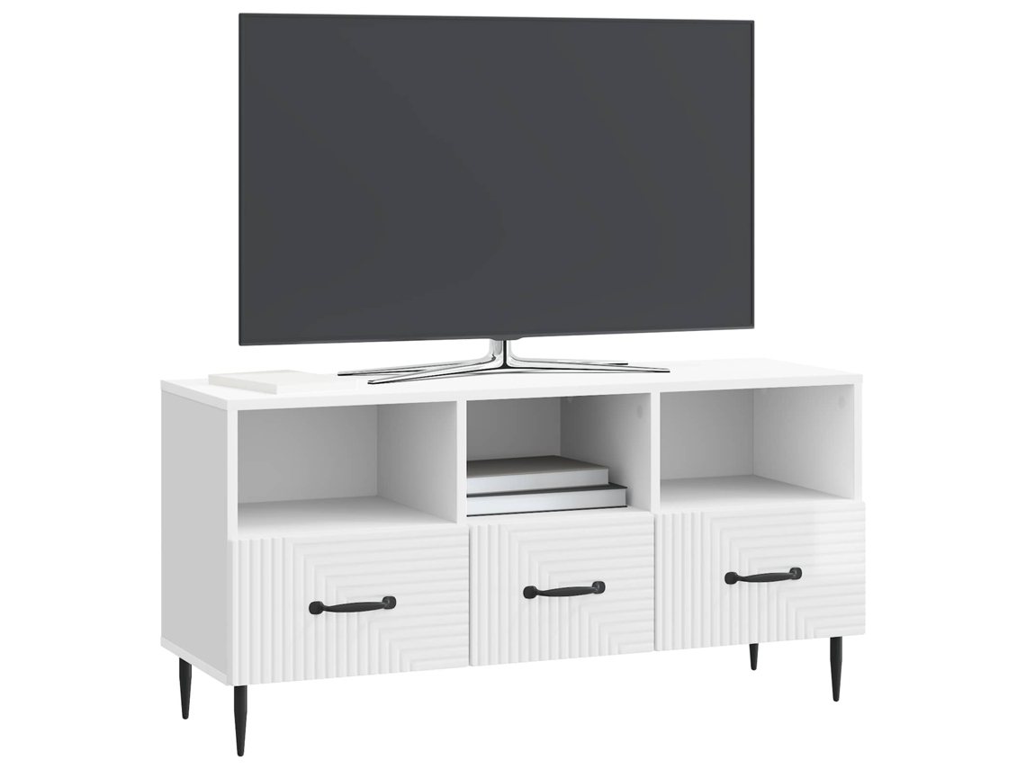 Gabinete para TV com gaveta branco brilhante 102x34,5x50 cm MAISON EXCLUSIVE
