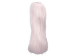 Peruca de Boneca 1/3 Fio Fibra Resistente Ao Calor Reto Diy Rosa 8 9 Polegadas