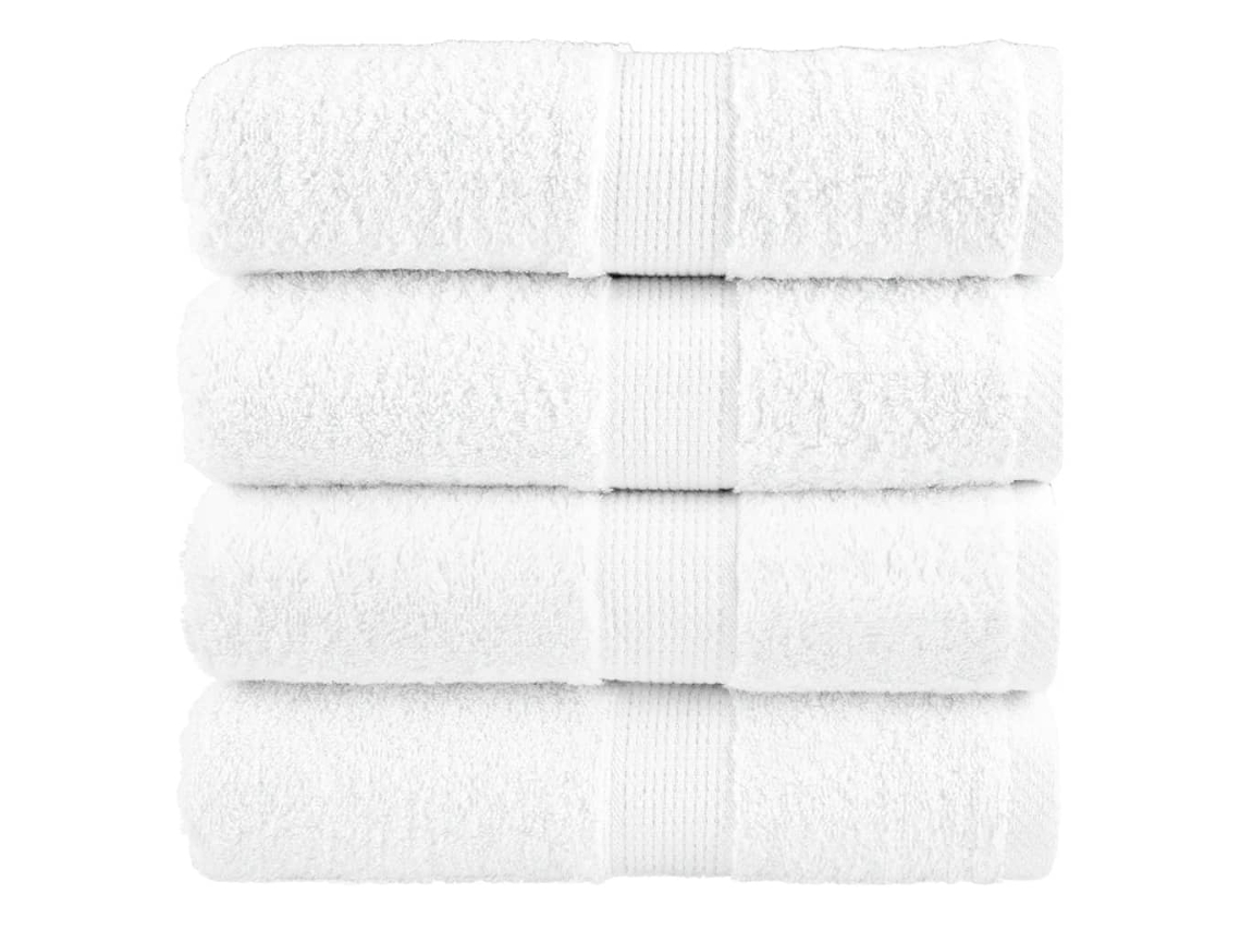 Vidaxl Toalhas De Bidé Premium Solund 4 Pcs 30x50 Cm 600 Gsm Branco
