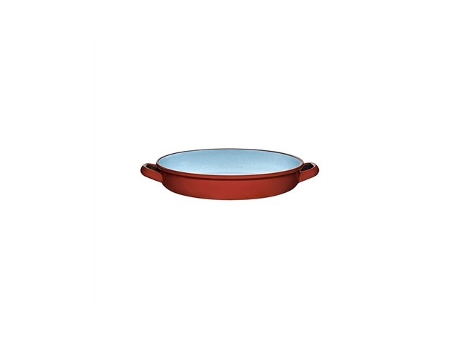 Lancheira De Porcelana Com 2 Alças Tradicionais, 34 Cm, Azulejo Esmaltaciones La Estrella