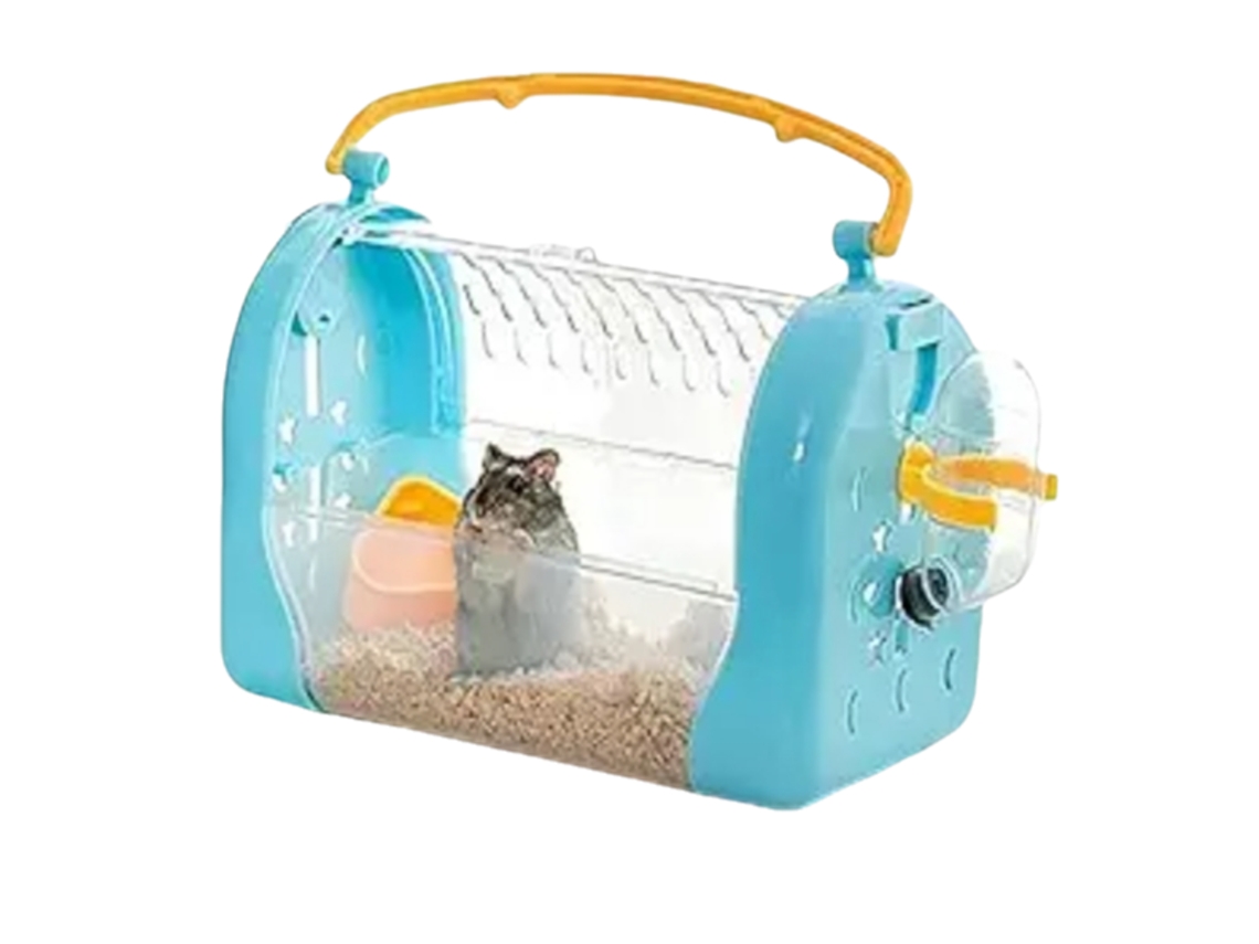 Gaiola Portátil Kathson para Hamster Anão, Gaiola de Transporte para Viagem com Bebedouro, Comedouro, Ideal para Gerbils AQUAFORGE