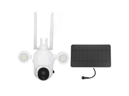 Câmera Solar Externa 1080p Com Lâmpada Pir E Voz Dupla