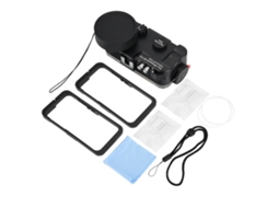 Capa de mergulho com fisheye EOOCOO, à prova d'água 60m, conexão Bluetooth