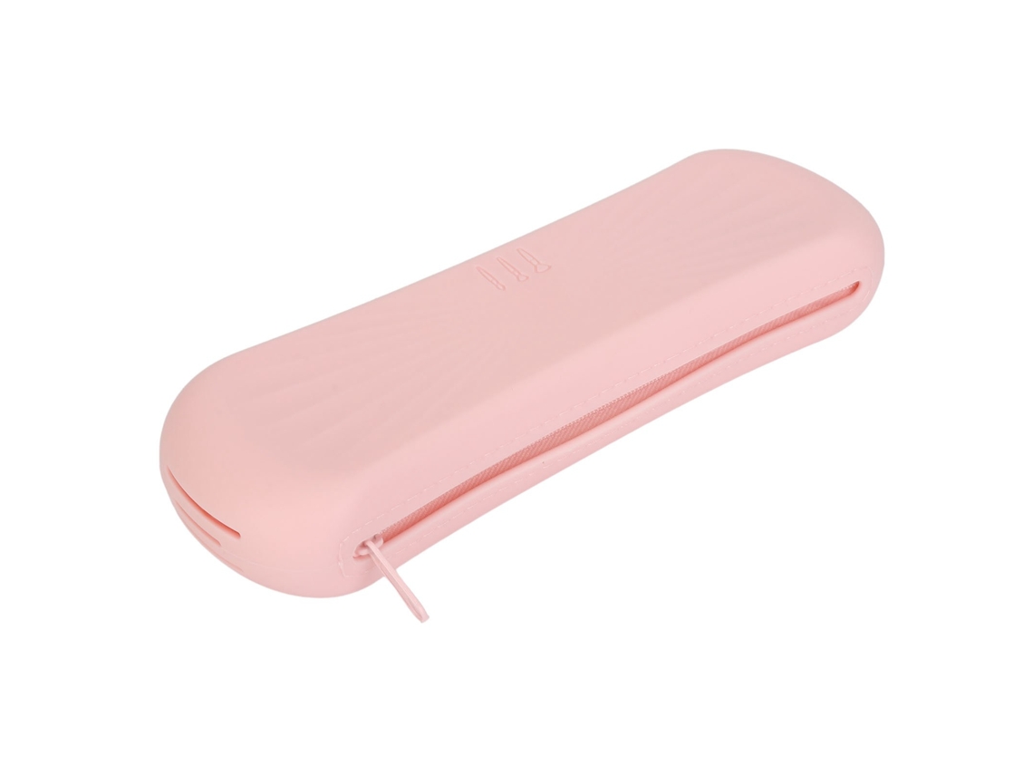 Portátil Estuche De Silicona Para Brochas De Maquillaje Con Gran Capacidad, Antipolvo, Ideal Para Viajes Y Hogar, Rosa