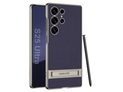 Capa Hexinyigjly Para Samsung Galaxy S25 Ultra , Pele Vegan Fina E Flexível, Antichoque, Toque Suave Roxo