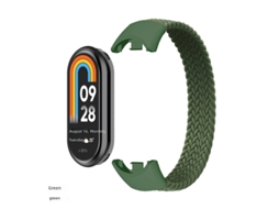 Pulseira de Tecido de Nylon para Xiaomi Mi Band 9/8/10, Elástica de Volta Única CHABERLU