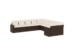 Garden Sofa Set, Garden Sofa Sets Vidaxl Marrom Rattan / Vime (n/a)
