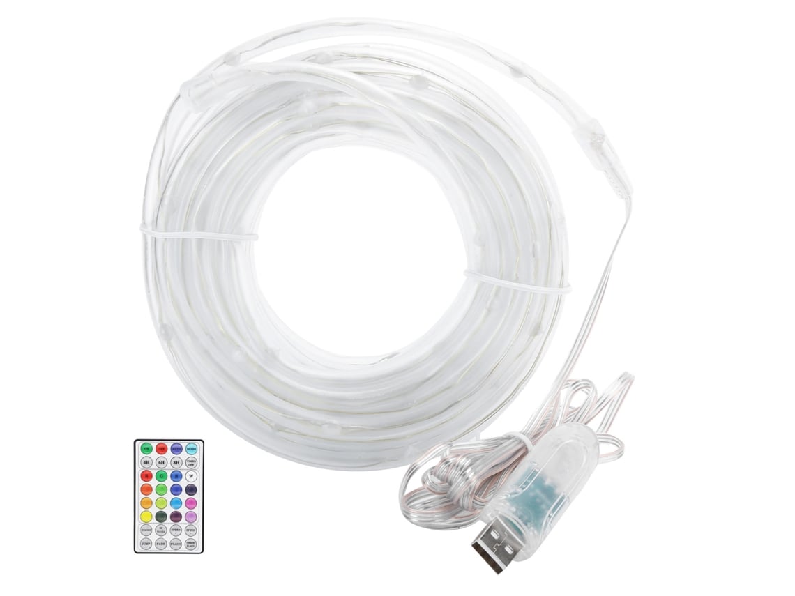 2026 cinta Led Rgb de 10m Impermeável com Controle Remoto Usb para Decoração Exterior Festa Luzes Cores