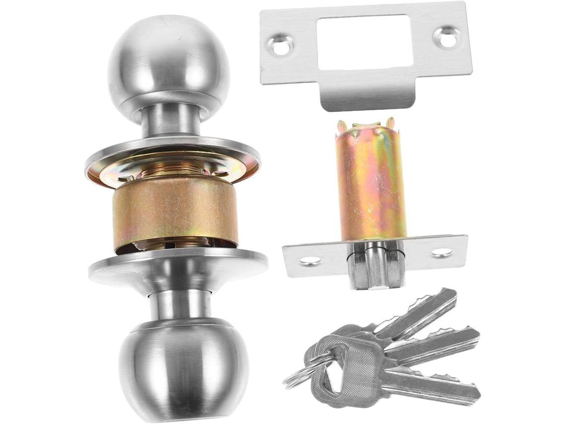 Fechadura De Maçaneta Nuobesty, Fácil De Limpar, Para Quarto, Em Aço Inoxidável, Esférica, Resistente, Para Privacidade