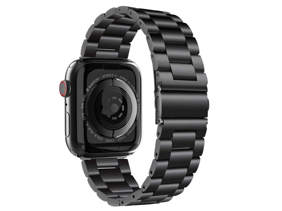 Bracelete Aço Inoxidável Adaptável Preto para Apple Watch Series 4 40Mm