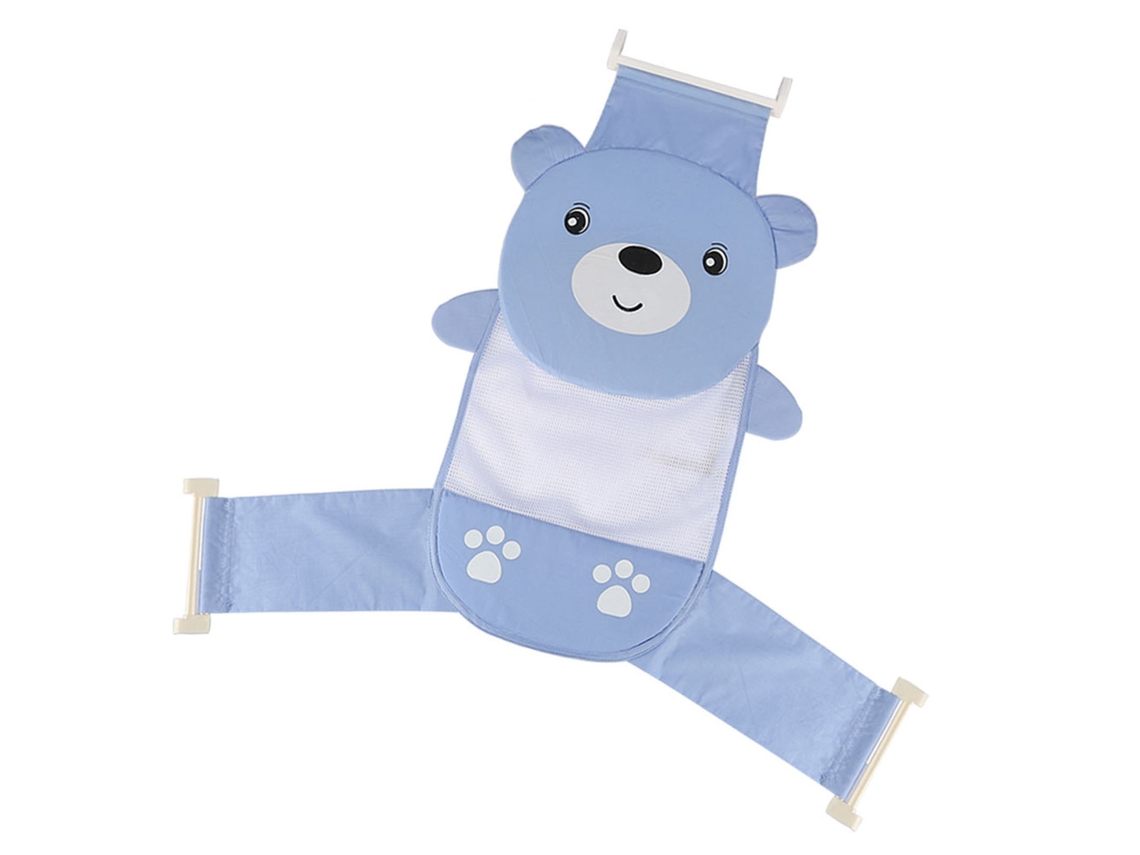 Mali rede Ajustável Banho Bebê Recém nascido Urso Azul com Travesseiro Acolchoado