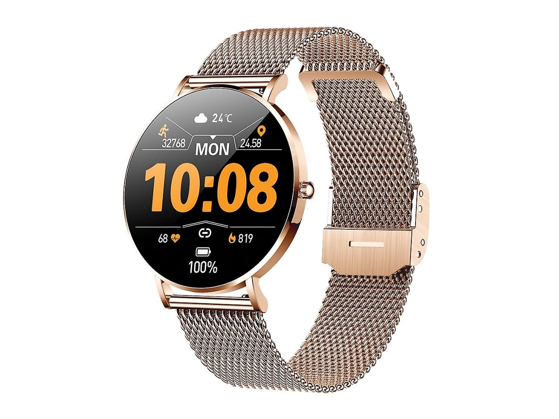 Relógio inteligente Bluetooth T8 dourado de 1,3 polegadas para bicicleta elétrica