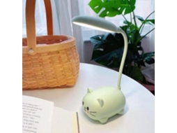 Luminária De Mesa Infantil Led, Mini Luz Noturna Em Formato De Gato, Luminária De Leitura Dobrável E Recarregável Via