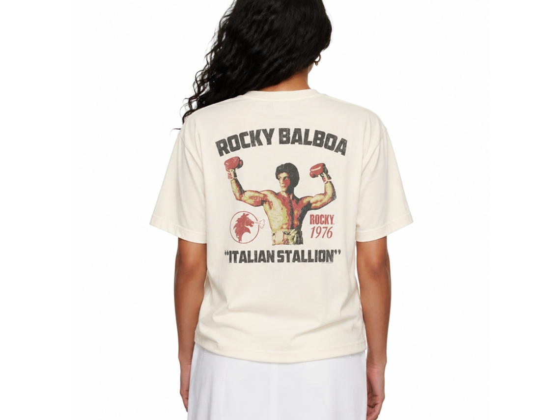 Rockinstone Rocky Movie Stallion Solid Natural Adult T-shirt Size:m