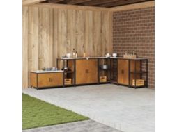 Vidaxl Estante De Cozinha Hattem Ferro Enferrujado 40 X 50 X 92 Cm Aço