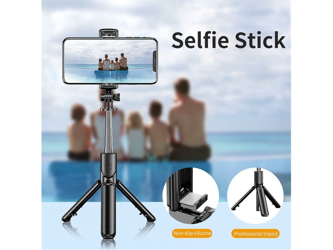 Mini Tripé Retrátil Bluetooth Para Selfie Com Controle Remoto Sem Fio Para Celular.
