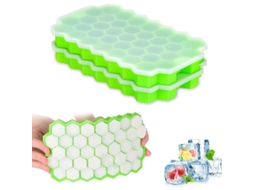 Bandeja De Cubitos De Hielo De Silicona 2 Piezas Con Tapa Para Cócteles Y Fiestas 2025