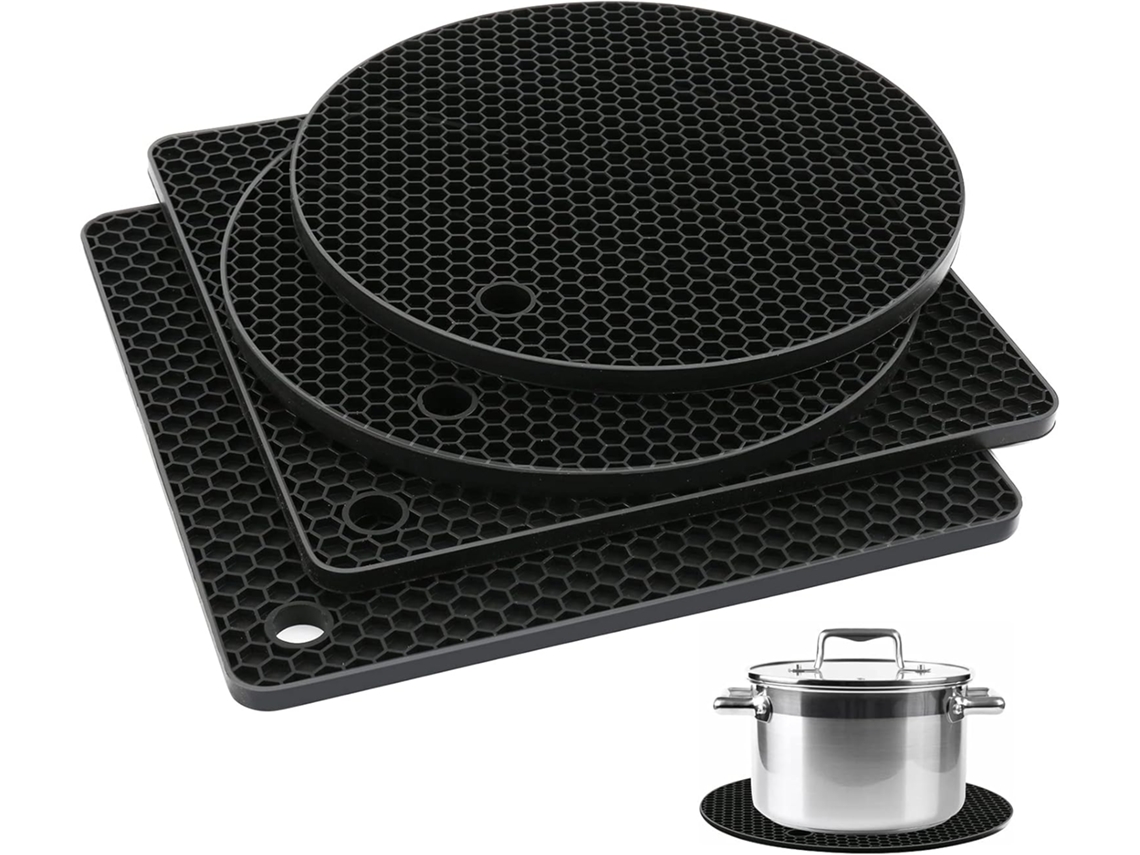 Conjunto de 4 Porta copos de Silicone com Isolamento Térmico AQUAFORGE