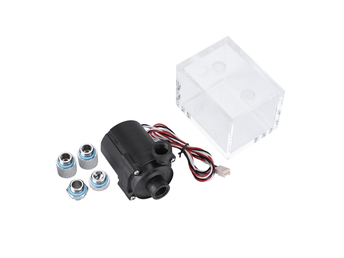 Kit Diy De Resfriamento De Água Para Computador Com Reservatório Mini E Bomba Com Cabeça De Torção Rápida
