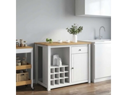 Vidaxl Conjunto De Ilha De Cozinha 2 Unid. Panama Branco E Cera De Mel
