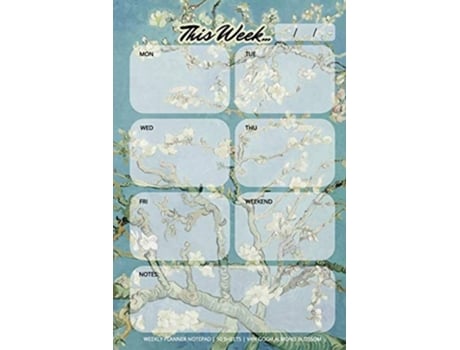 Livro Weekly Planner Notepad Van Gogh Almond Blossom, Daily Planning Pad For Organizing, Tasks, Goals, Schedule De Llama Bird Press (inglês)