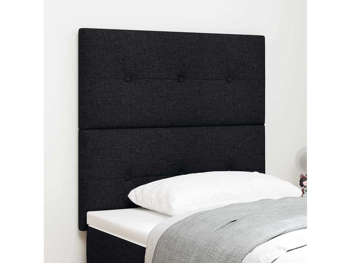 Vidaxl Cabeceira Ajustável Em Altura Com Cabeceira Preto 80 Cm Tecido