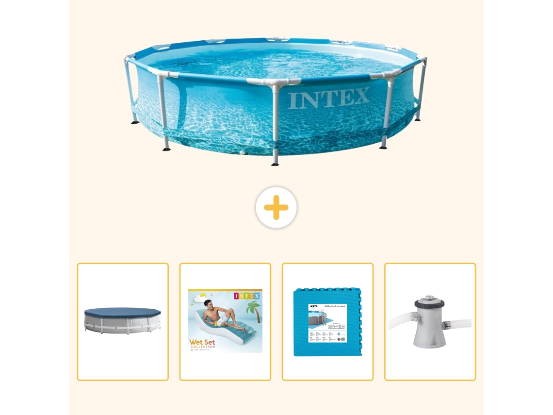 Intex Piscina Com Estrutura Redonda - 305x76 Cm - 5-peças S129