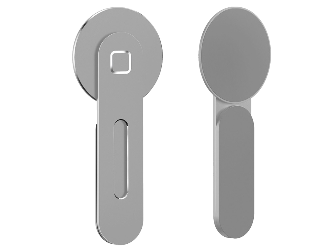 Suporte Magnético Para Telefone Lateral De Notebook De Alumínio Com Força Forte Prata Para Iphone 12 13