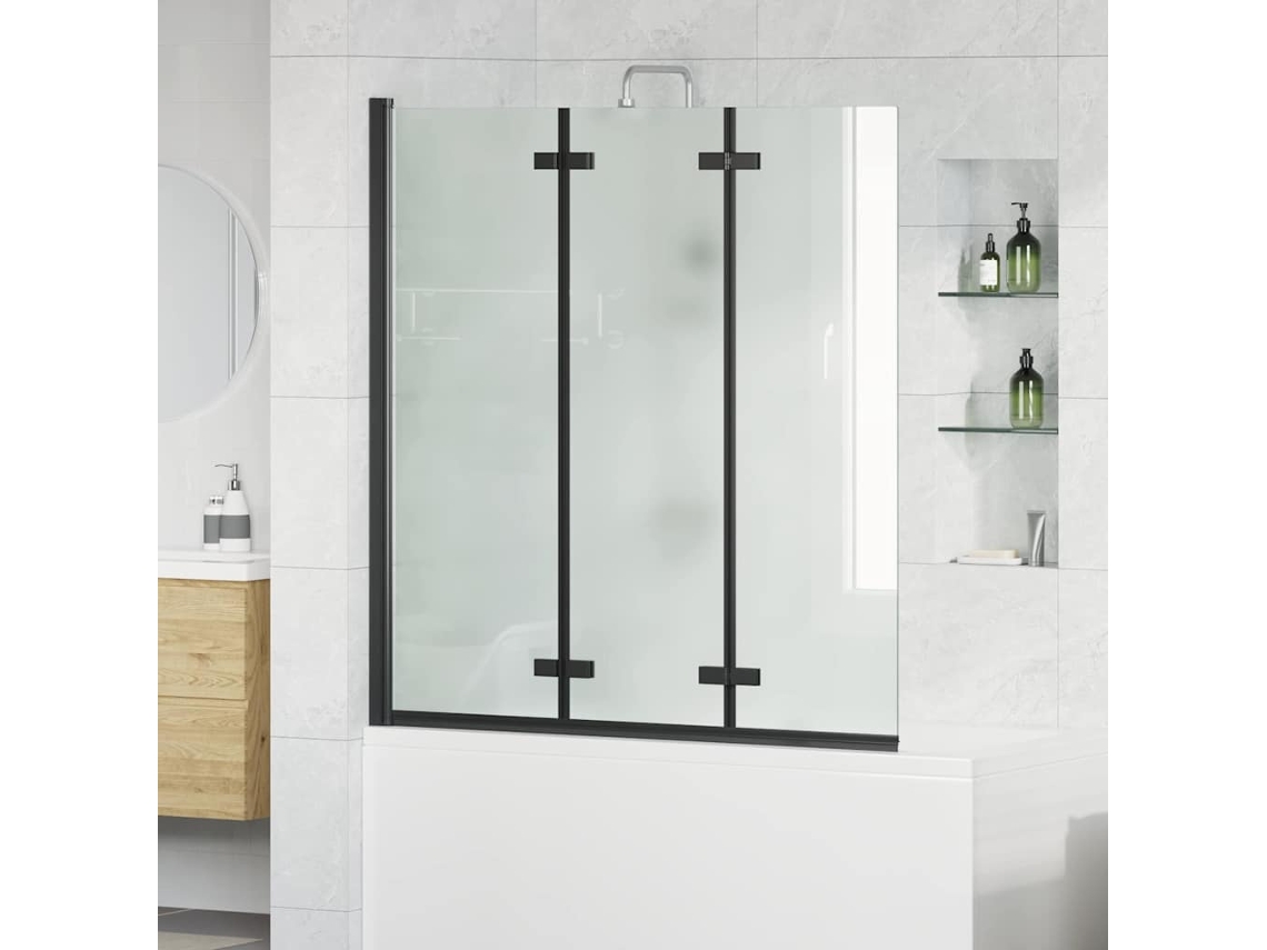 Vidaxl Cabine De Chuveiro Dobrável Preto 130 X 138 Cm