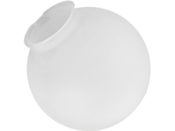 Globo Decorativo e Prático em Acrílico Branco para Luminárias Externas, com Formato Esférico Simples e SFUSHOS