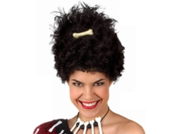 Peruca DISFRAZZES Afro De Mulher Caverna Com Osso (Tam: Tamanho Único)