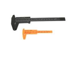 Paquímetro métrico de plástico com escala dupla de 80 mm/150 mm, ferramenta de medição vernier (preto)